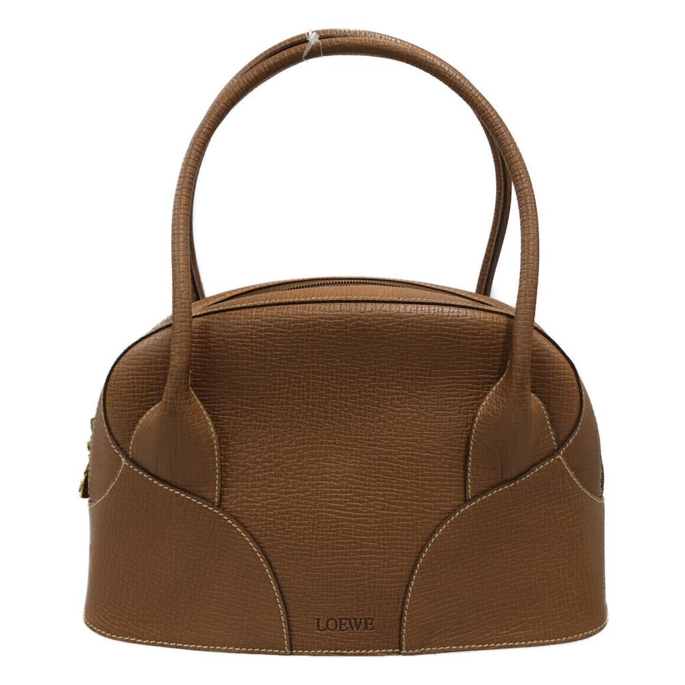 Loewe front Leather Shoulder handbag embossed Bag logo Brown - Picture 2 of 6